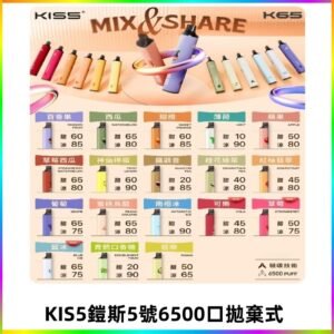 鎧斯KIS5一次性 6500口磁吸式 自由混搭拋棄式電子煙#18個口味#